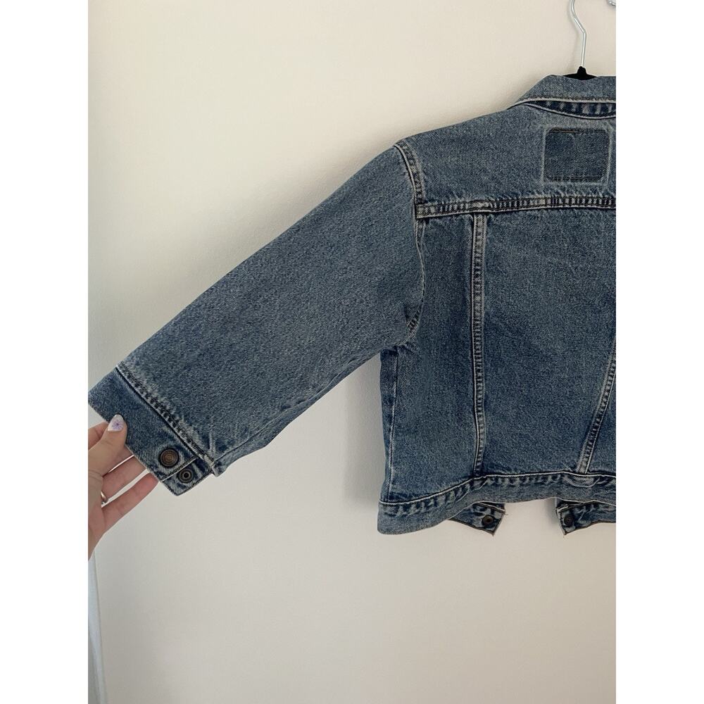 Vintage Orange tab Levis Kids 80s 90s denim trucker jacket little levis - Picture 8 of 8
